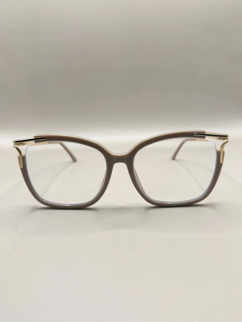 Zeelool Womens Nude Beige Frame Glasses - Fashion Optical, Unknown prescription